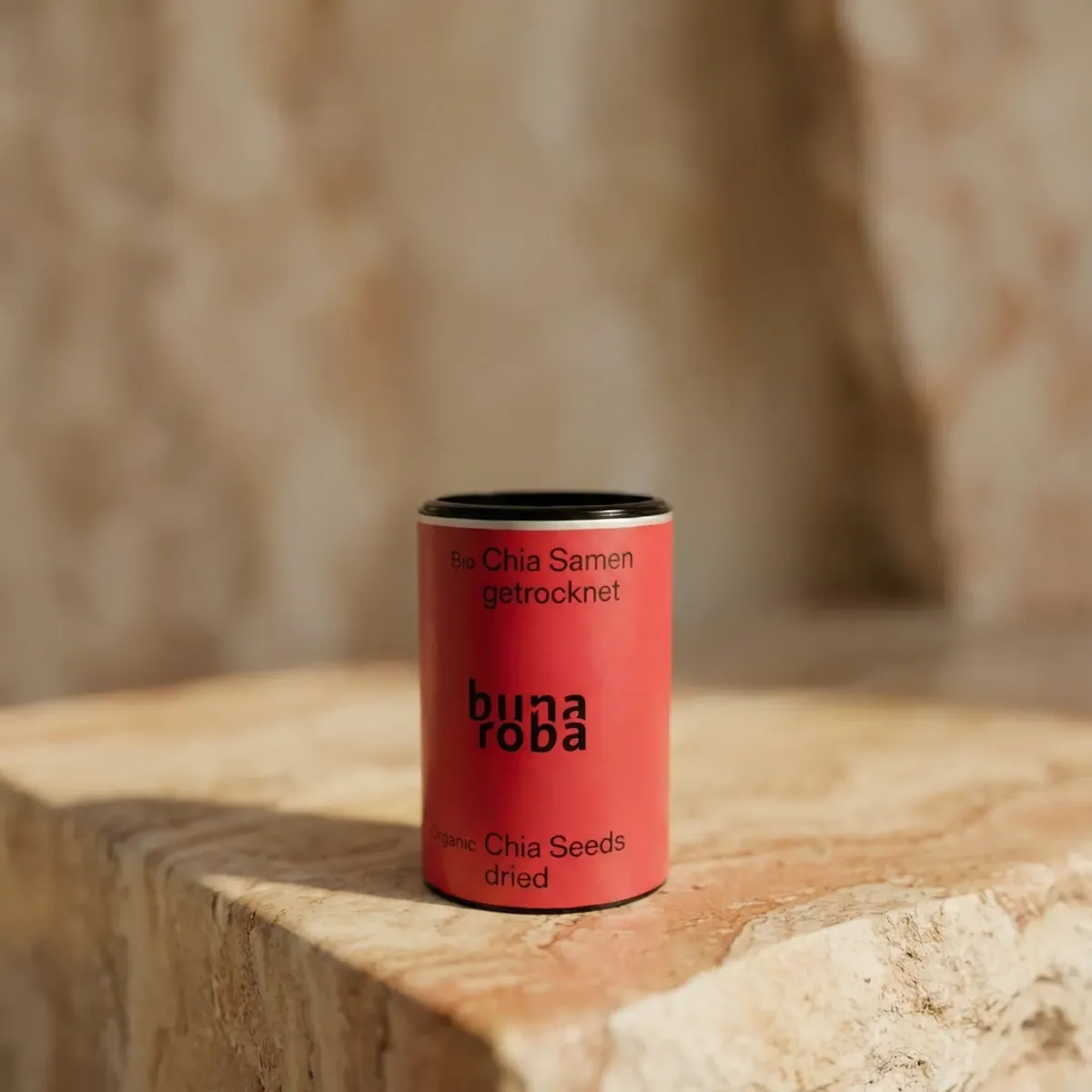 Bunaroba Bio Chia Samen auf Untergrund