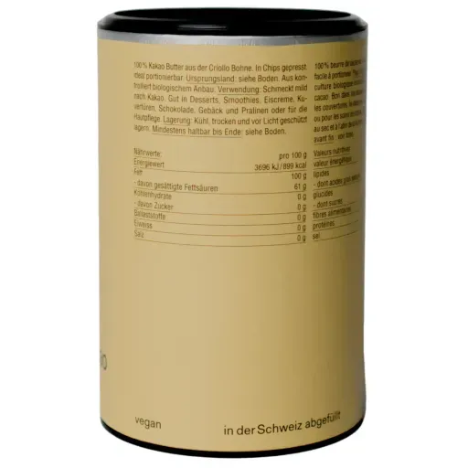 Burro di cacao bio: formato chips, per dolci e dessert