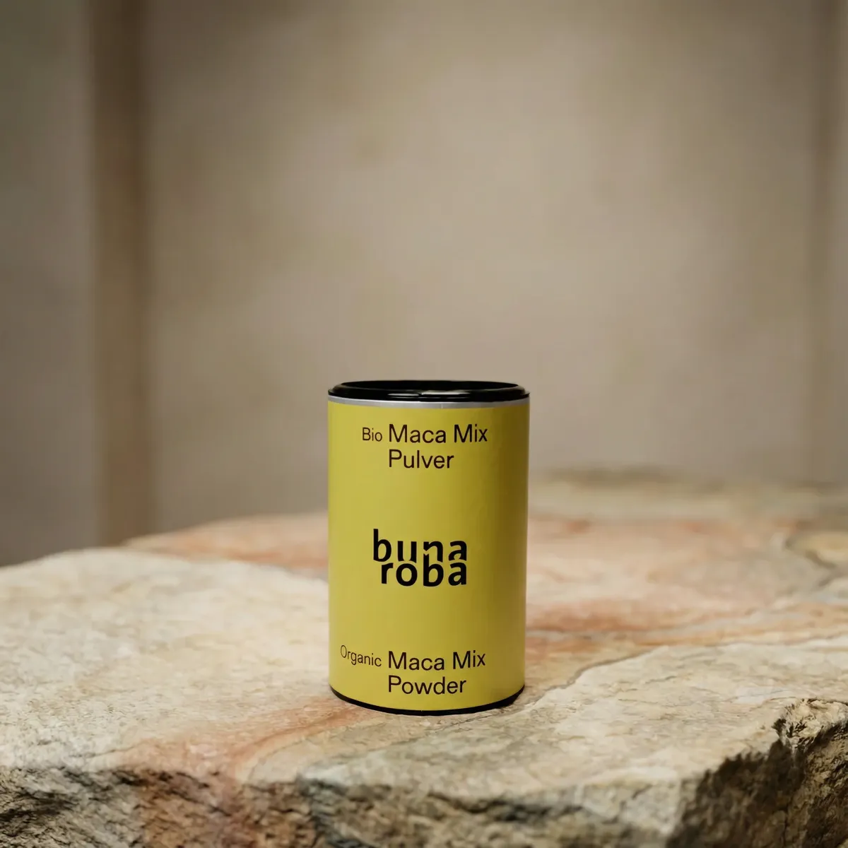 Bunaroba Bio Maca Mix auf Holzuntergrund